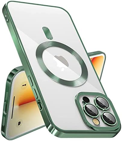 GAYOJ לאייפון 13 Pro CASE CLEAR, מגנטי תואם למגספה [אטום הלם ואבק אבק] [מגן עדשת מצלמה מובנית] מארז טלפון לאייפון